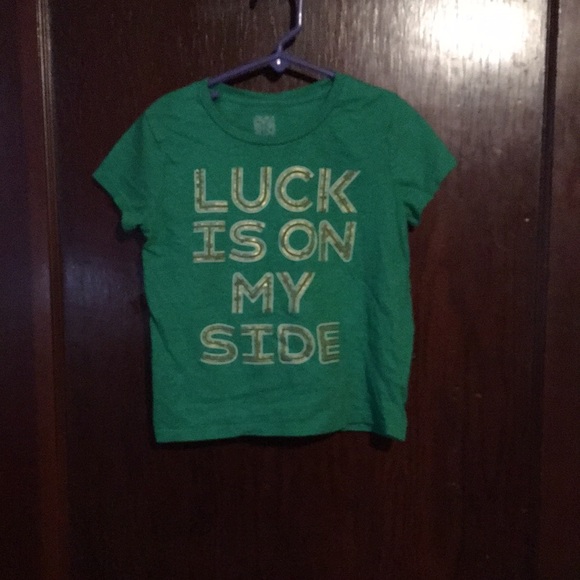 Gymboree Other - 💥Price Drop Gymboree Green Luck is on my side T shirt Small 5-6